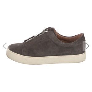 Frye Gray Suede Sneakers with Zipper US8
